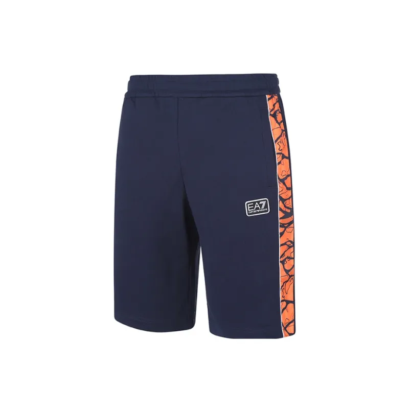 EMPORIO ARMANI Casual Shorts Men Marine Blue Orange-2