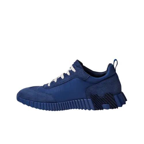 HERMES Bouncing Low-Top Sports Casual Shoes Men's Blue
