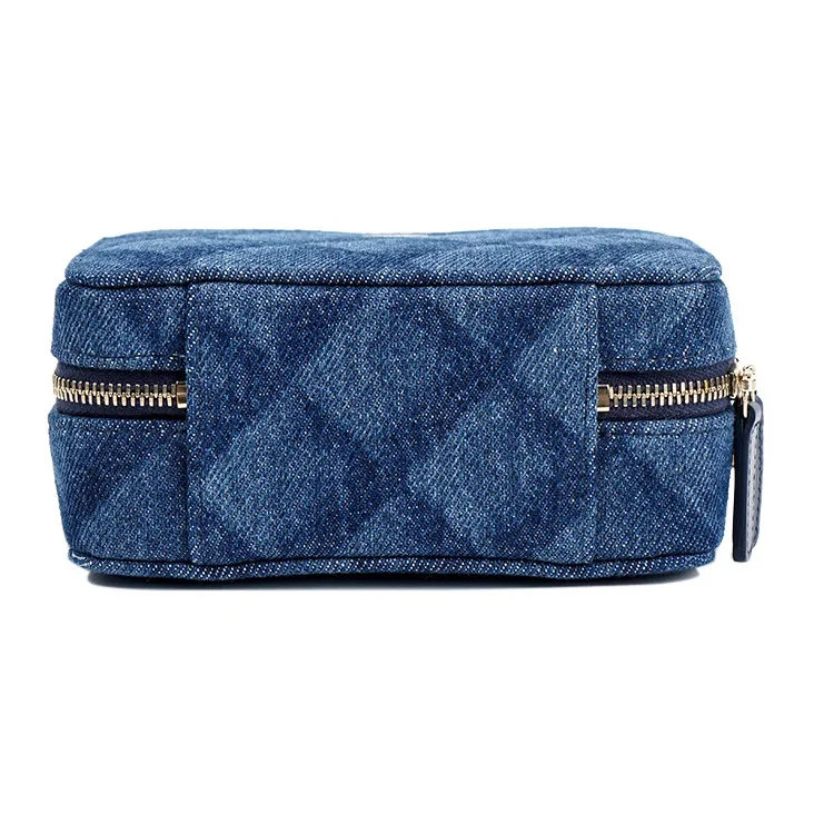CHANEL 22BFW Denim One Shoulder Crossbody Clutch Women's Dark Blue-4