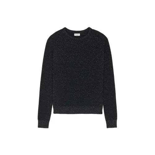 SAINT LAURENT Speckle-knit Crewneck Jumper