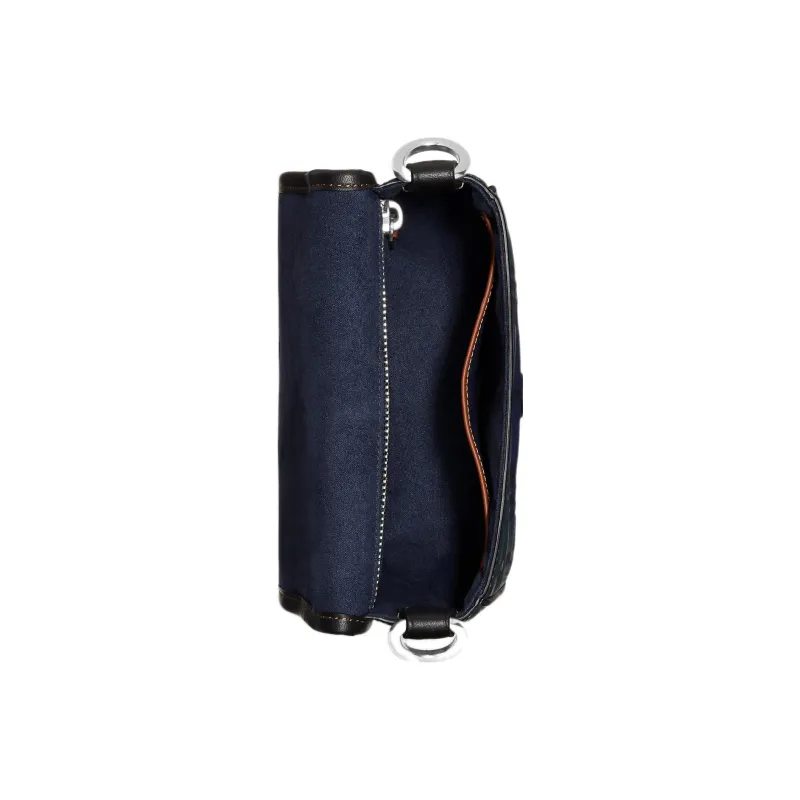 COACH Frankie Glove Tanning Shoulder Bag, Crossbody Bag Small Size Men's Marine Blue-1