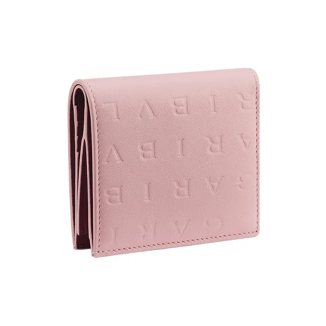 BVLGARI Logo Calfskin Wallet Women's Pink-1
