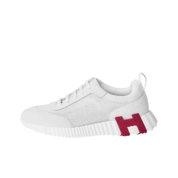 HERMES Bouncing Low Top Sports Casual Shoes Women's White