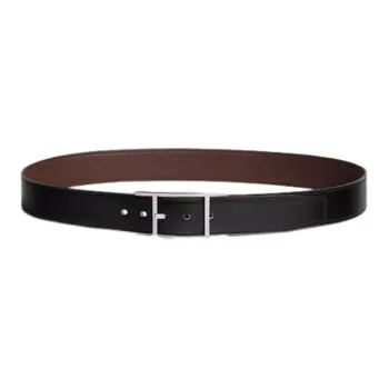 HERMES Togo Calfskin Hermès Belt Leather Belts Men's Black 32mm