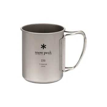 Snow Peak Outdoor Water Equipment Water Container 220ML Titanium 67.2*79mm