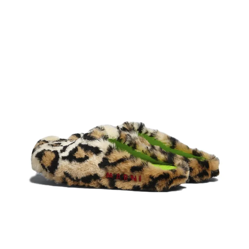 MARNI Fussbett Sabot 'Leopard'-3