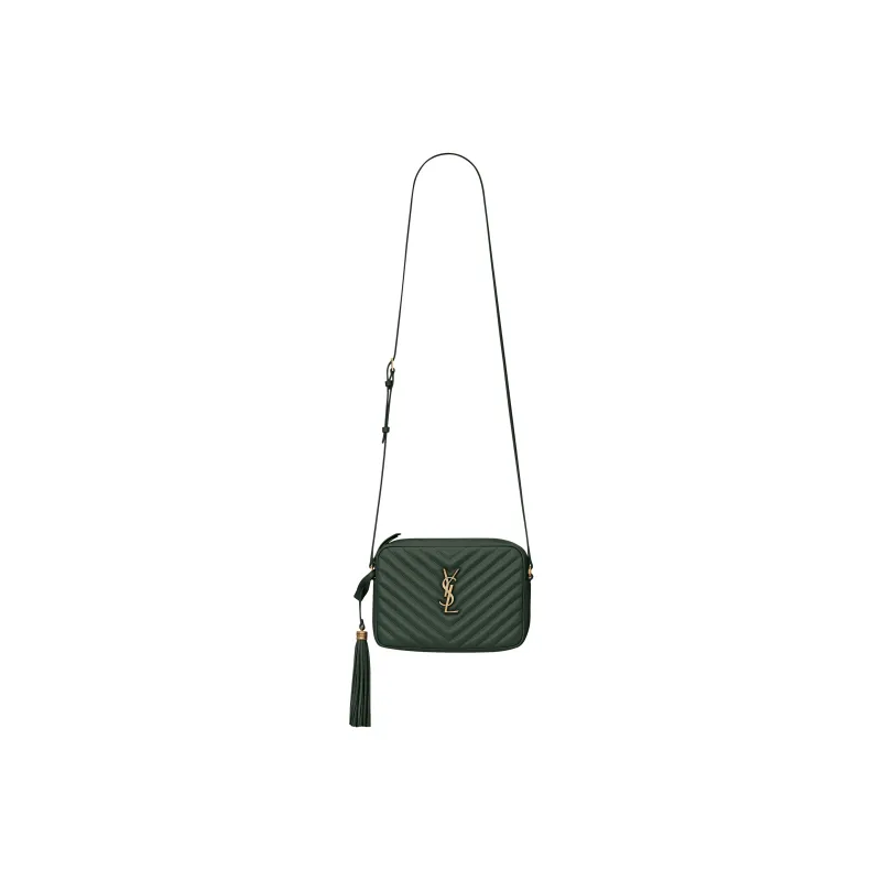 SAINT LAURENT LOU Calfskin Camera Bags Crossbody Bag Shoulder Bag Women's Dark Green-1
