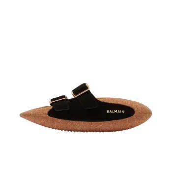 BALMAIN Slide Slippers Men's Black