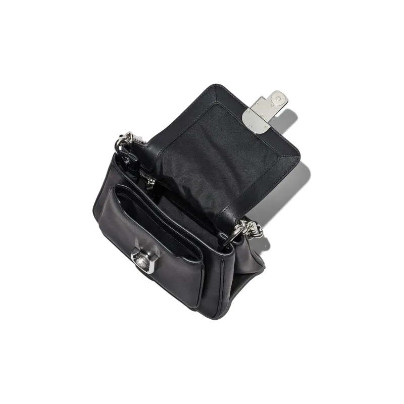 MARC JACOBS Smooth Leather Shoulder Bag Crossbody Bag Handbag Mini Women's Black-3