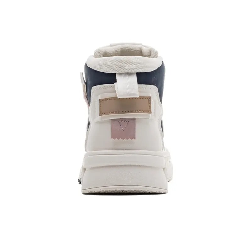 Warrior Wing Series Slip Resistant Water Resistant High Top Skateboard Shoes Men's Beige Blue Pink-4