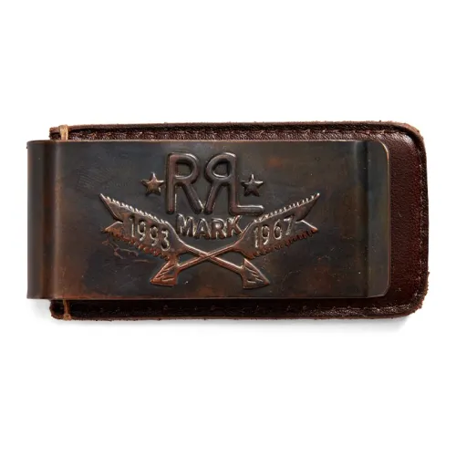 Polo Ralph Lauren Leather Cash Ticket Clip Wallet Men's Brown