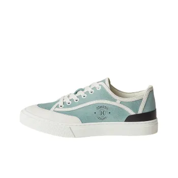 HERMES Geta Low-Top Stylish Skateboarding Shoes Women's Light Blue
