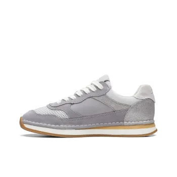 Clarks Low Top Casual Shoes Women's Light Gray