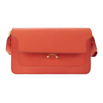 MARNI Trunk Calfskin Crossbody Bag Shoulder Bag Women's Orange