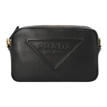 PRADA Calfskin Camera Bag Shoulder Bag Crossbody Bag Regular Women's Black