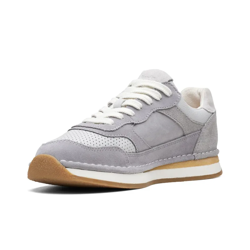 Clarks Low Top Casual Shoes Women's Light Gray-1