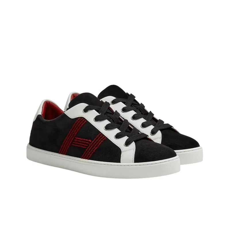 HERMES Avantage Low Top Stylish Skateboarding Shoes Men's Black-3