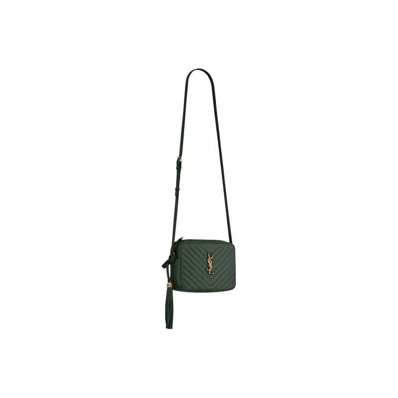 SAINT LAURENT LOU Calfskin Camera Bags Crossbody Bag Shoulder Bag Women's Dark Green-2