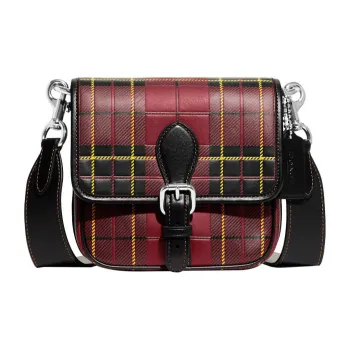 COACH Frankie Glove Tanning Crossbody Bag, Shoulder Bag Small Size Men's Cherry Red