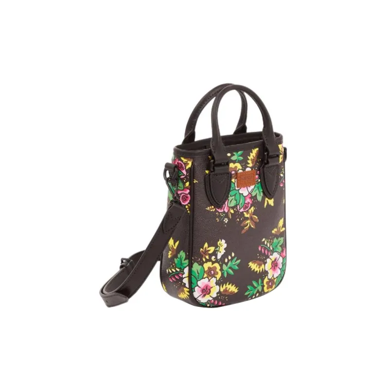 KENZO Polyurethane Tote Bag Shopping Bag Shoulder Bag Crossbody Bag Handbag Mini Women's Black-0