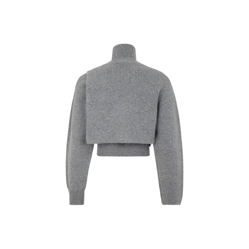 FENDI FW22 Cashmere Sweater Women's Gray-1