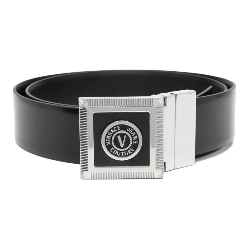 VERSACE JEANS COUTURE Logo Loop Smooth Buckle Men's Width  4cm-0