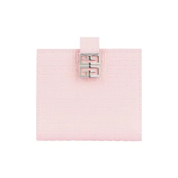 GIVENCHY 4G Cow Leather Wallet Small Size Women's Soft Pink