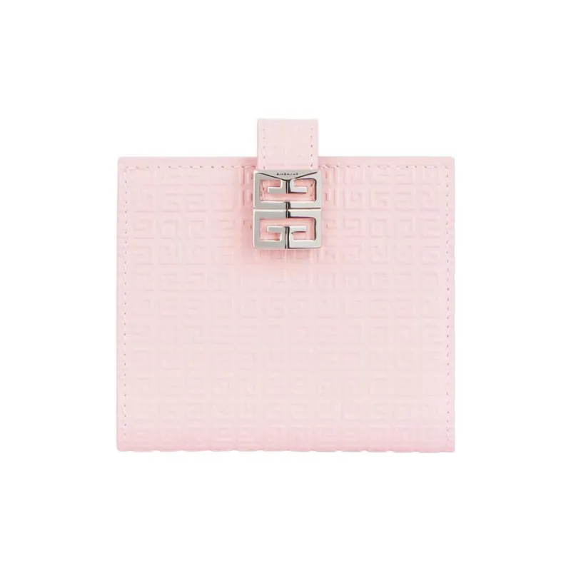 GIVENCHY 4G Cow Leather Wallet Small Size Women's Soft Pink-0
