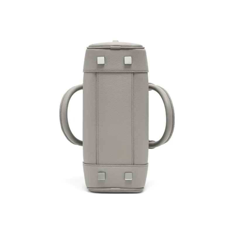 LOEWE Amazona Grained Calfskin Shoulder Bag Crossbody Bag Handbag Small Size Women's Pearl Gray-4