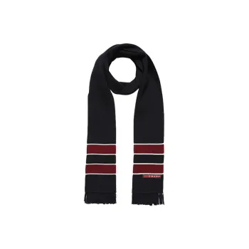 PRADA Knit Scarf Men's Navy Blue