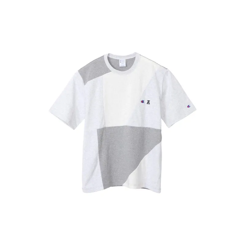 Champion X Anrealage Contrast Panelled Crewneck T Shirt-1