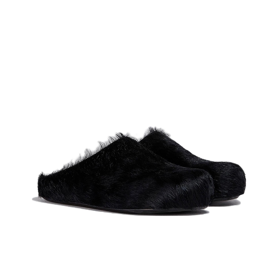 サンダル MARNI Fussbett Sabot Mules - Marni - Leather - Black Marni Fussbett Sabot Grained Leather Black – LESS 17