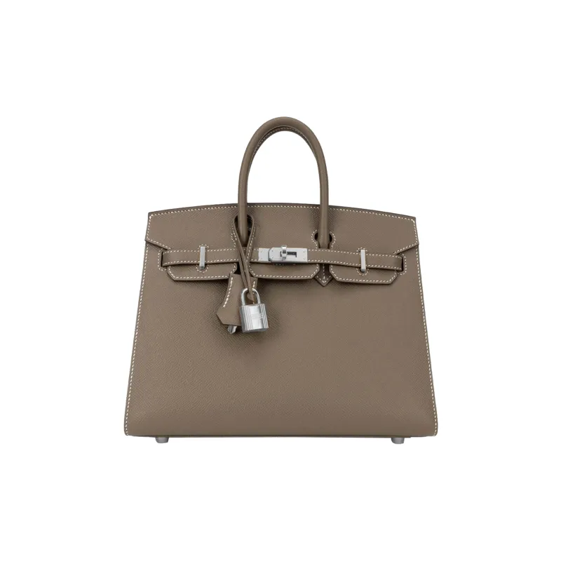 HERMES Birkin Cow Leather Birkin Bag Handbag Women's Elephant Gray-0