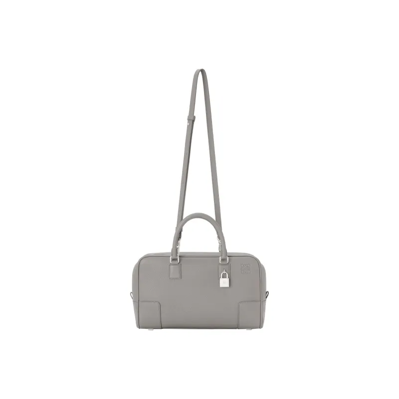 LOEWE Amazona Soft Grained Calfskin Shoulder Bag Crossbody Bag Handbag Women's Pearl Gray-5