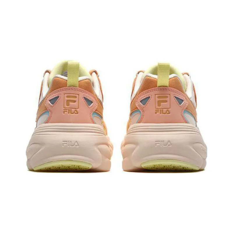 FILA Cube Cushioning Breathable Low Top Casual Shoes Women's Soft Pink-4