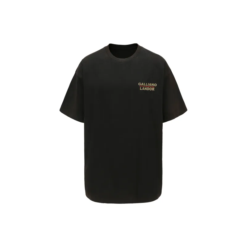 GALLIANO LANDOR FW22 T Shirt Unisex Black-0