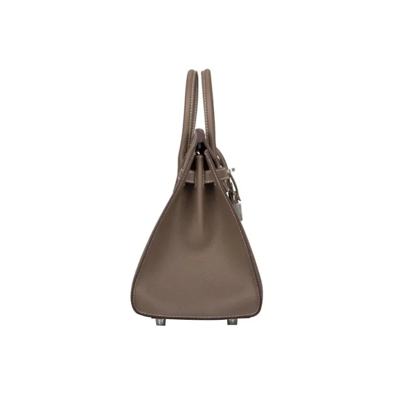 HERMES Birkin Cow Leather Birkin Bag Handbag Women's Elephant Gray-3