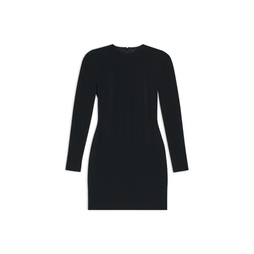 Balenciaga Garde-robe Long-Sleeved Dresses Women's Black