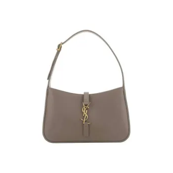 SAINT LAURENT LE5A7 Cow Leather Hobo Bag, Handbag, Shoulder Bag Women's Brown