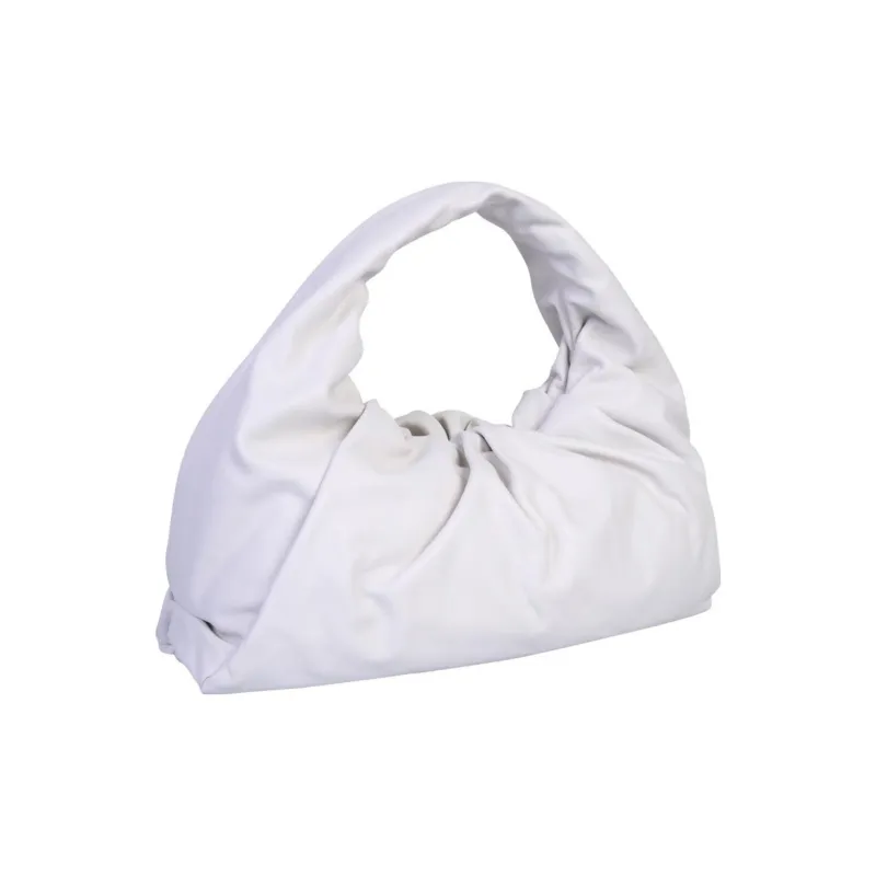 Bottega Veneta POUCH Cloud Bag Calfskin Handbag, Shoulder Bag Women's White-1