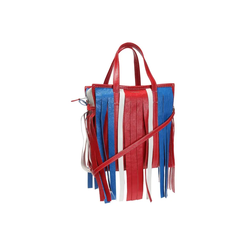 Balenciaga Leather Tote Bag Shopping Bag Shoulder Bag Crossbody Bag Handbag Large Size Women's Red/Blue/White-2