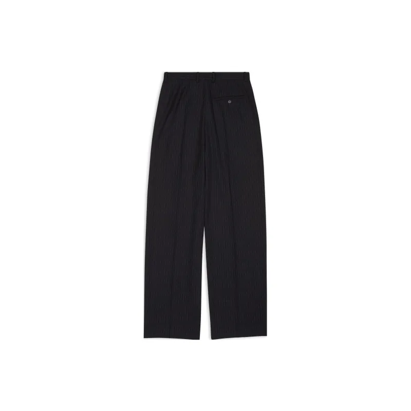 Balenciaga Men's Large Fit Tailored Pinstripe Tailoring Twill Pants-1