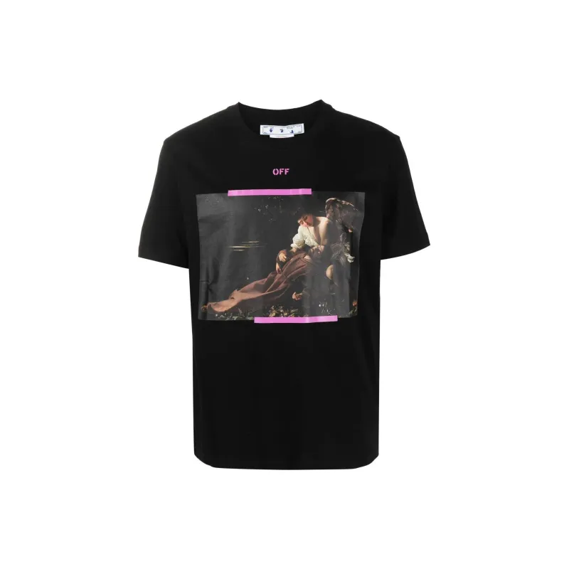 OFF WHITE Arrow Caravaggio St Fran Slim Tee-0