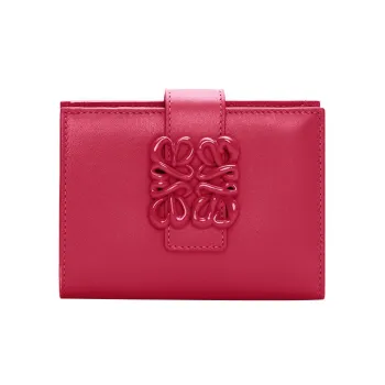 LOEWE Satin Calfskin Wallet Medium Size Women's Gemstone Red