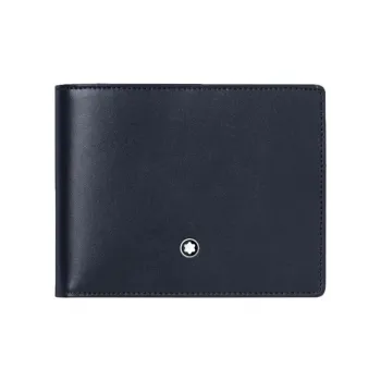 MONTBLANC Leather Wallet Men's Blue