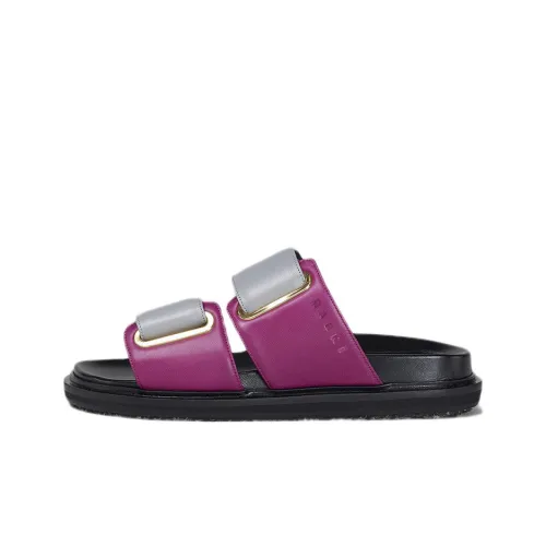 MARNI Slide Slippers Women's Purple/Gray