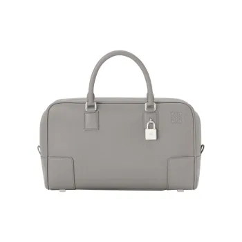 LOEWE Amazona Soft Grained Calfskin Shoulder Bag Crossbody Bag Handbag Women's Pearl Gray