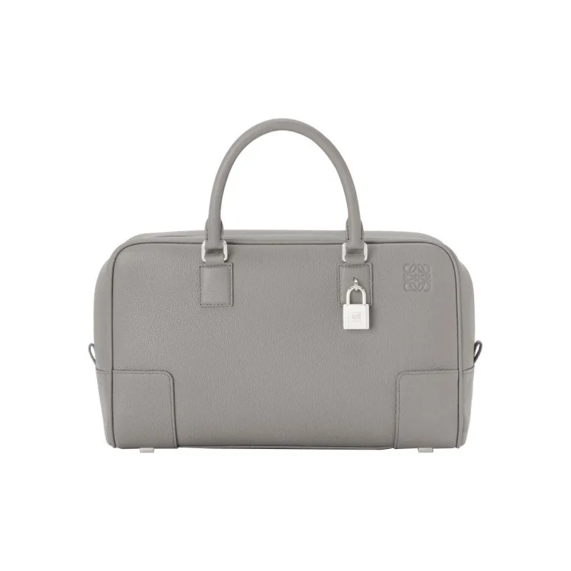 LOEWE Amazona Soft Grained Calfskin Shoulder Bag Crossbody Bag Handbag Women's Pearl Gray-0