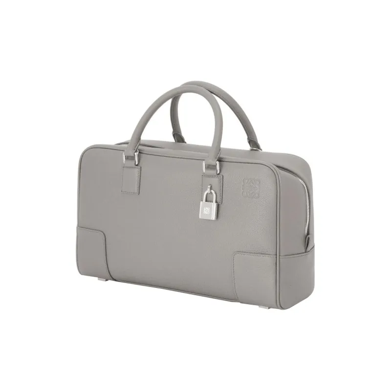 LOEWE Amazona Soft Grained Calfskin Shoulder Bag Crossbody Bag Handbag Women's Pearl Gray-2