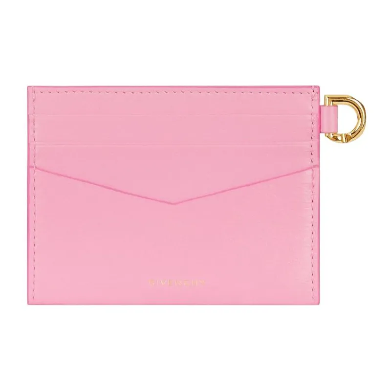 GIVENCHY 4G Calfskin Card Clip Card Holder Women's Pink-1
